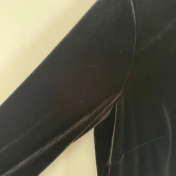 Adrianna Papell Velvet Top Fit and Flare Pleated
Chiffon Skirt Dress Size 8 - Picture 5 of 9